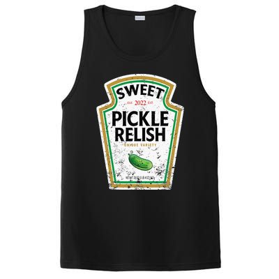 Sweet Relish Funny Halloween Condiment Green Pickle PosiCharge Competitor Tank