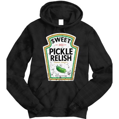 Sweet Relish Funny Halloween Condiment Green Pickle Tie Dye Hoodie