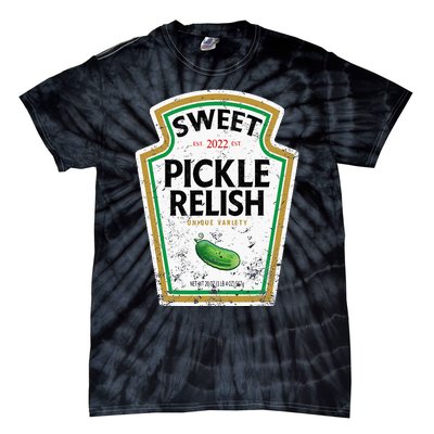 Sweet Relish Funny Halloween Condiment Green Pickle Tie-Dye T-Shirt