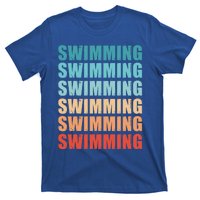 Swimming Retro Fathers Day Vintage Gift T-Shirt