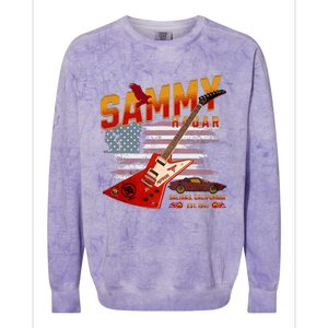 Sammy Red Guitar Rock Both Worlds Vh Concert Colorblast Crewneck Sweatshirt