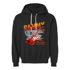 Sammy Red Guitar Rock Both Worlds Vh Concert Garment-Dyed Fleece Hoodie