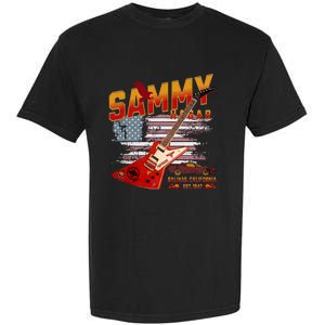 Sammy Red Guitar Rock Both Worlds Vh Concert Garment-Dyed Heavyweight T-Shirt