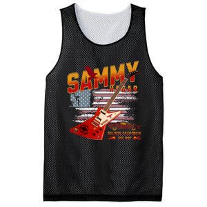 Sammy Red Guitar Rock Both Worlds Vh Concert Mesh Reversible Basketball Jersey Tank