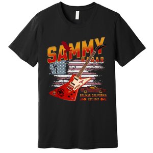 Sammy Red Guitar Rock Both Worlds Vh Concert Premium T-Shirt