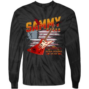 Sammy Red Guitar Rock Both Worlds Vh Concert Tie-Dye Long Sleeve Shirt