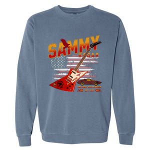 Sammy Red Guitar Rock Both Worlds Vh Concert Garment-Dyed Sweatshirt