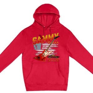 Sammy Red Guitar Rock Both Worlds Vh Concert Premium Pullover Hoodie