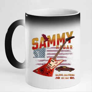 Sammy Red Guitar Rock Front Back Both Worlds Vh Concert 11oz Black Color Changing Mug