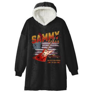 Sammy Red Guitar Rock Front Back Both Worlds Vh Concert Hooded Wearable Blanket