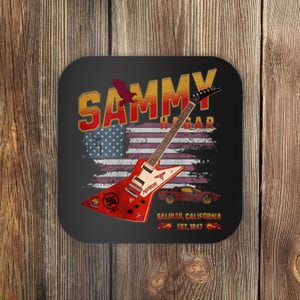 Sammy Red Guitar Rock Front Back Both Worlds Vh Concert Coaster