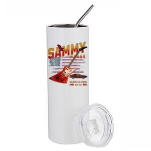 Sammy Red Guitar Rock Front Back Both Worlds Vh Concert Stainless Steel Tumbler