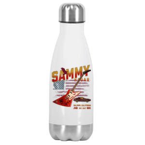 Sammy Red Guitar Rock Front Back Both Worlds Vh Concert Stainless Steel Insulated Water Bottle