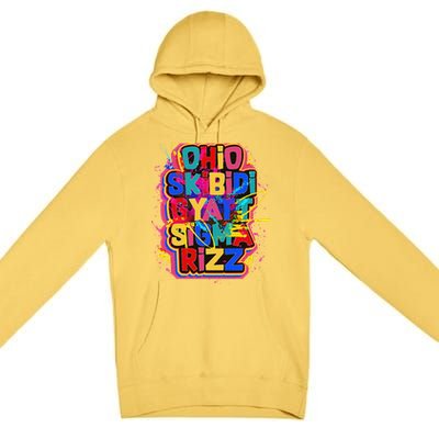 Skibid.I Rizz Gyatt Ohio Sigma Funny Rizzler Gift Toilet Meme Premium Pullover Hoodie