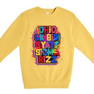 Skibid.I Rizz Gyatt Ohio Sigma Funny Rizzler Gift Toilet Meme Premium Crewneck Sweatshirt