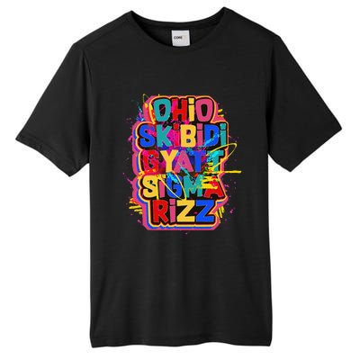 Skibid.I Rizz Gyatt Ohio Sigma Funny Rizzler Gift Toilet Meme Tall Fusion ChromaSoft Performance T-Shirt