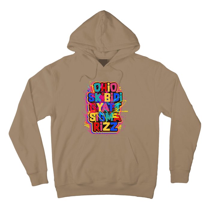 Skibid.I Rizz Gyatt Ohio Sigma Funny Rizzler Gift Toilet Meme Hoodie