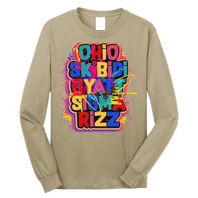 Skibid.I Rizz Gyatt Ohio Sigma Funny Rizzler Gift Toilet Meme Long Sleeve Shirt