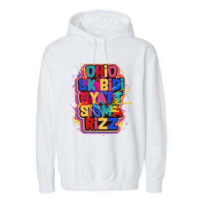 Skibid.I Rizz Gyatt Ohio Sigma Funny Rizzler Gift Toilet Meme Garment-Dyed Fleece Hoodie