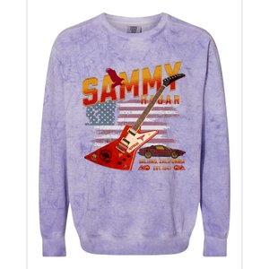 Sammy Red Guitar Rock Both Worlds Vh Concert Colorblast Crewneck Sweatshirt