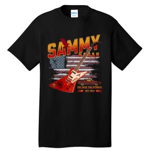 Sammy Red Guitar Rock Both Worlds Vh Concert Tall T-Shirt