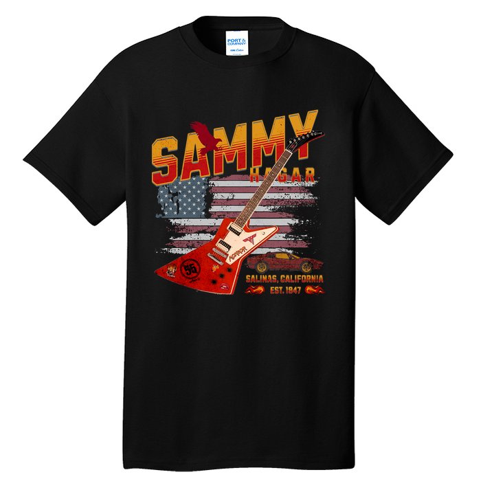 Sammy Red Guitar Rock Both Worlds Vh Concert Tall T-Shirt