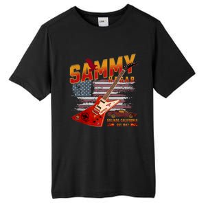 Sammy Red Guitar Rock Both Worlds Vh Concert Tall Fusion ChromaSoft Performance T-Shirt