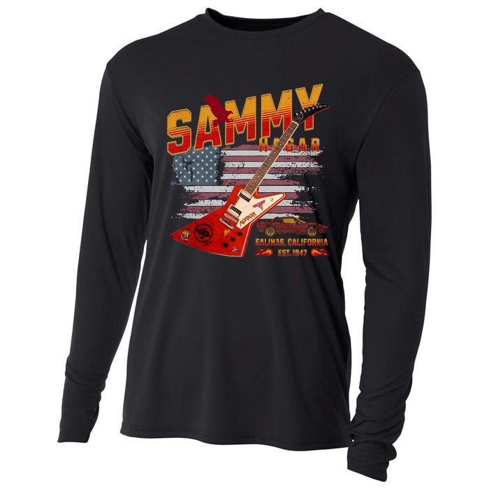 Sammy Red Guitar Rock Both Worlds Vh Concert Cooling Performance Long Sleeve Crew