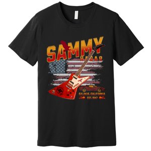 Sammy Red Guitar Rock Both Worlds Vh Concert Premium T-Shirt