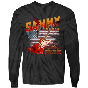 Sammy Red Guitar Rock Both Worlds Vh Concert Tie-Dye Long Sleeve Shirt