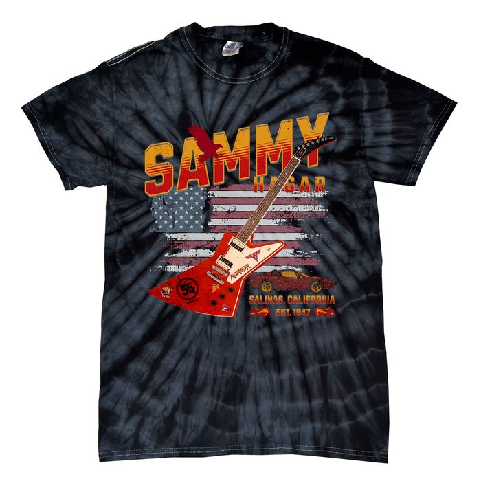 Sammy Red Guitar Rock Both Worlds Vh Concert Tie-Dye T-Shirt