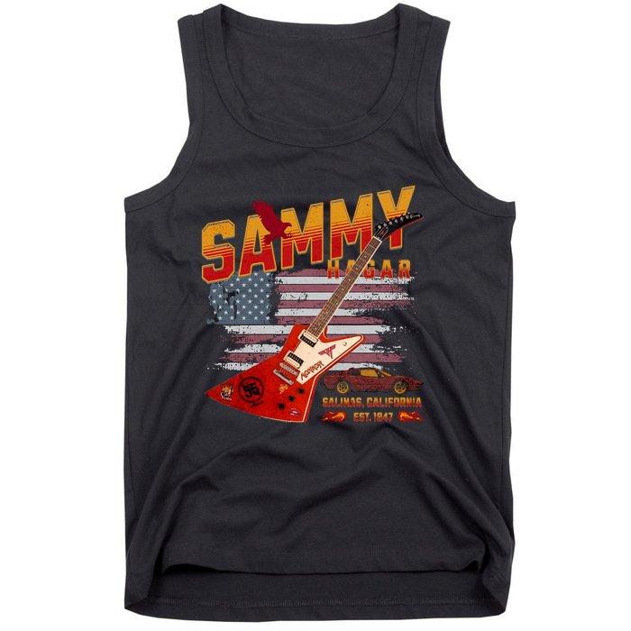 Sammy Red Guitar Rock Both Worlds Vh Concert Tank Top