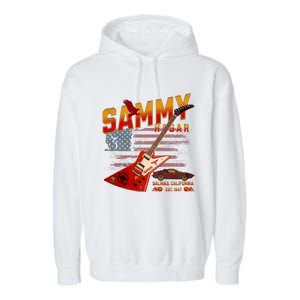 Sammy Red Guitar Rock Both Worlds Vh Concert Garment-Dyed Fleece Hoodie