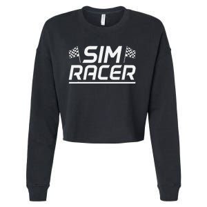 Sim Racer Gaming Simulation Race Car Sim Racing Cropped Pullover Crew