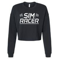 Sim Racer Gaming Simulation Race Car Sim Racing Cropped Pullover Crew