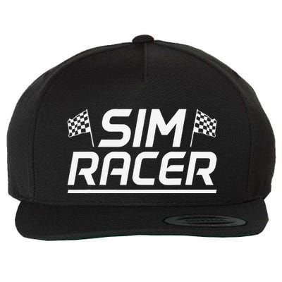 Sim Racer Gaming Simulation Race Car Sim Racing Wool Snapback Cap
