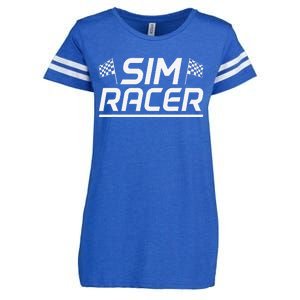 Sim Racer Gaming Simulation Race Car Sim Racing Enza Ladies Jersey Football T-Shirt