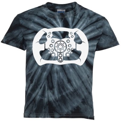 Sim Racer Gaming Car Race Simulation Sim Racing Kids Tie-Dye T-Shirt