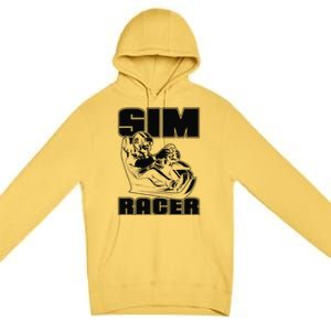 Sim Racer Gaming Simulation Race Car Sim Racing Premium Pullover Hoodie