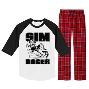 Sim Racer Gaming Simulation Race Car Sim Racing Raglan Sleeve Pajama Set