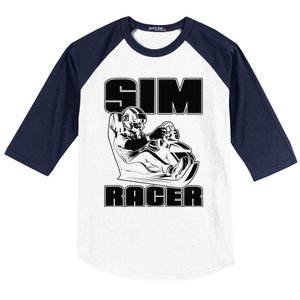 Sim Racer Gaming Simulation Race Car Sim Racing Baseball Sleeve Shirt