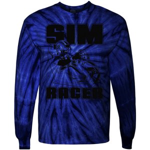 Sim Racer Gaming Simulation Race Car Sim Racing Tie-Dye Long Sleeve Shirt