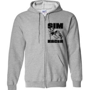 Sim Racer Gaming Simulation Race Car Sim Racing Full Zip Hoodie