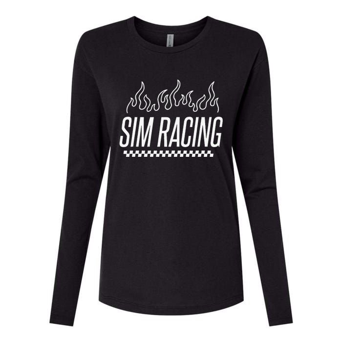 Sim Racer Gaming Race Car Simulation Sim Racing Womens Cotton Relaxed Long Sleeve T-Shirt