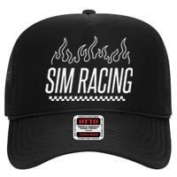 Sim Racer Gaming Race Car Simulation Sim Racing High Crown Mesh Back Trucker Hat