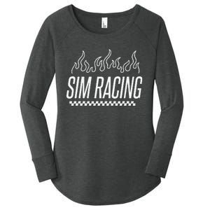 Sim Racer Gaming Race Car Simulation Sim Racing Women's Perfect Tri Tunic Long Sleeve Shirt