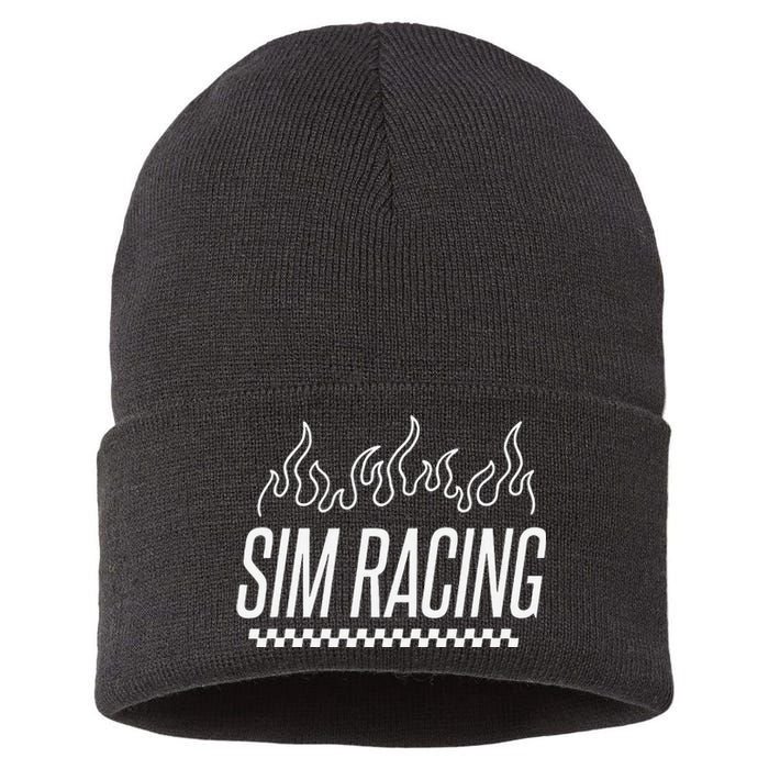 Sim Racer Gaming Race Car Simulation Sim Racing Sustainable Knit Beanie