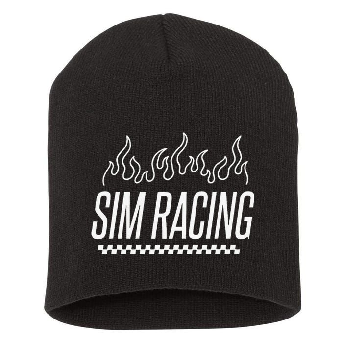 Sim Racer Gaming Race Car Simulation Sim Racing Short Acrylic Beanie