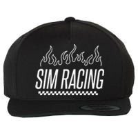 Sim Racer Gaming Race Car Simulation Sim Racing Wool Snapback Cap