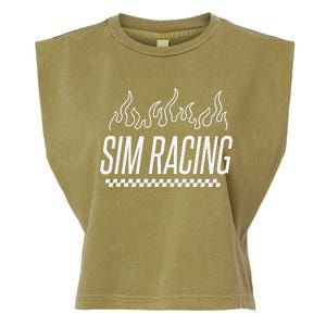 Sim Racer Gaming Race Car Simulation Sim Racing Garment-Dyed Women's Muscle Tee